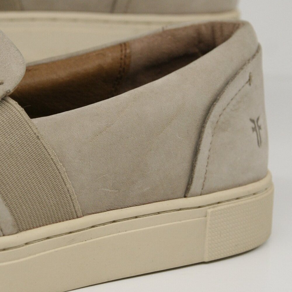 Frye Ivy Suede Leather Slip On Casual Women's Sneakers Shoes Beige Taupe Sz 10 - Picture 13 of 15